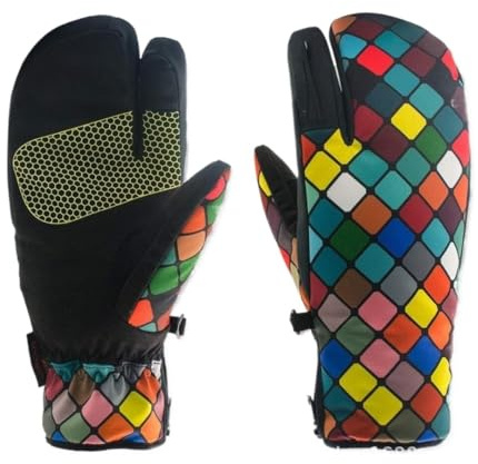 Vinterhandskar Vinterskidhandskar Damskidhandskar Skating Skidhandskar Bomull Varma Fingerhandskar Termisk Handske(M)