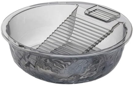 FytStycale Bac à Laver avec Planche à Laver Translucide Récipient Portable pour Parents, Studio, Gris Transparent, Petit