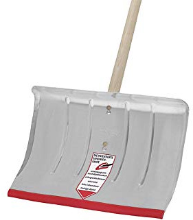 Alu-Schneeschieber mit Sandwichkante 50 cm mit Buchenstiel 150 cm