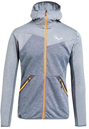 Salewa Puez Melange Pl M Fz Hdy Felpa con Cappuccio, Blu (Premium Navy Melange), S Uomo