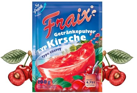 Fraix Bebida instantánea en polvo, cereza, 2,5 kg, paquete de 25 x 100 g