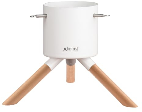 Tree Nest Base per Albero di Natale Supporto Albero di Natale Piede con Serbatoio D'acqua - Cosmopolitan Christmas Tree Stand per Alberi fino a 1.5 Metri, Tronco da 3 a 9 cm Bianco