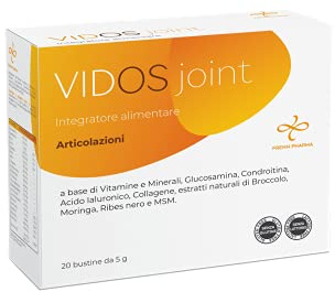 Vidos Joint Multinutriente per Tessuto Osseo, Cartilagineo e Tendineo - Attività Antinfiammatoria Naturale - 980774881,Senza Glutine, Senza Lattosio, Integratore Completo per il Benessere Articolare