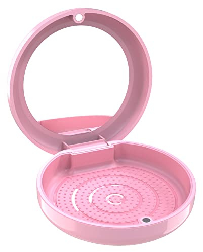 BVN Boite Appareil Dentaire avec Miroir: Boite a Dentier, Boite Gouttiere Dentaire Orthodontique, Rangement Appareil Dentaire, Boite Porte Etui Prothese Dentaire, Cas de Retenue Adulte Enfant Noir