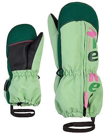 Ziener Baby LANGELO Skidhandskar, vintersport, vattentäta, ventilerande, pastellgrön, 98 cm