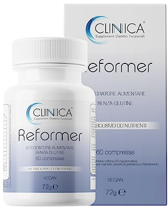 CLINICA - REFORMER Integratore per migliorare il metabolismo a base di Carnitina, Cromo, Vitamina B12 ed estratti vegetali - Formato 60 Compresse - SENZA GLUTINE - VEGANO