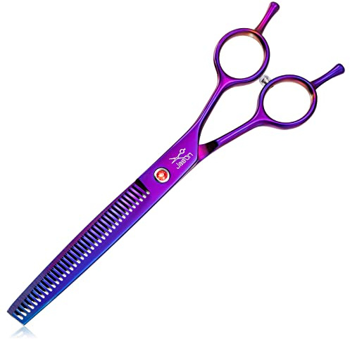 JASON Grooming Scissors for Dogs - Sharp Thinning Dog Shear with Muffler Pad, Stainless Steel Dog Grooming Shears Professional Texture Scissors for Pets Christmas Gift