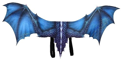 Eghunooye Adult Dragon Wings - Non-woven Wings Dress Up Accessory (Blue, One Size)
