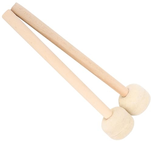 Trommelschlägel aus Holz, 2 Stück, Bassdrum-Sticks, Ahorn-Wollfilz-Sticks, Bassdrum-Hammer-Instrumentenzubehör für Percussion
