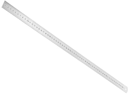 Kozelo Edelstahl Lineal 60cm Metrisch, Metall Lineal für Präzises Messen, mit Aufhängeloch, Dicke 0.7mm