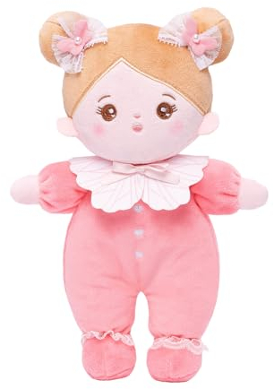 OUOZZZ Pink Soft Rag Doll 10 – Machine Washable Baby Doll for Girls – Safe Ragdoll – Birthday for Girls