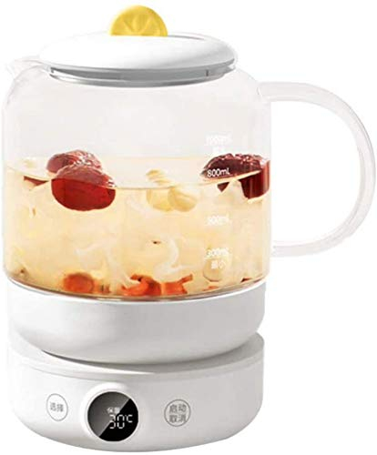 Bouilloire électrique Bouilloire à thé en verre de 1,0 L avec préréglages variables, machine à thé à une touche, couvercle intérieur 100 % en acier inoxydable, fond d'infuseur à thé, arrêt automatiq