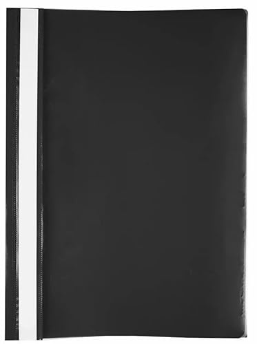 Papiertiger Schnellhefter PP für Schule und Büro (Standard, Schwarz, 100er Pack)