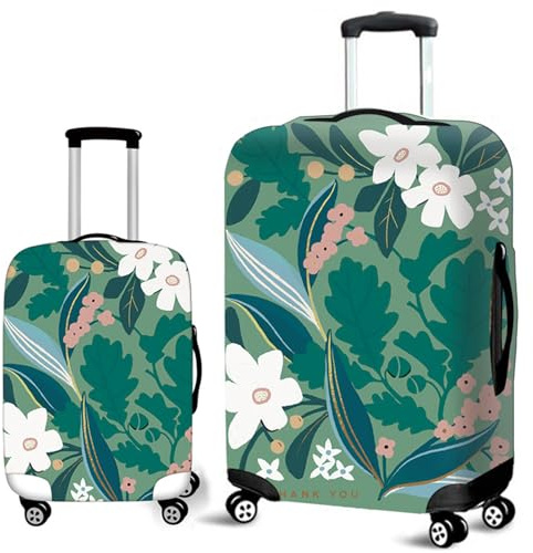 Muiuou Reisekoffer SchutzhüLle für Koffer,Schutzhaube für Kofferhülle Reise Waschbare Elastische Drucken Kofferschutzhülle,Passend für Kofferschutzbezug 18-32 Zoll (L (26-28 Zoll),Stil 2)