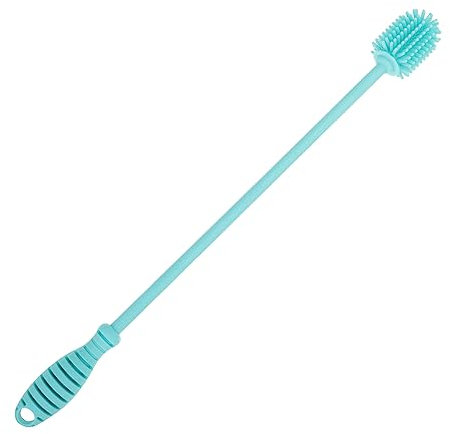 SECFOU Silicone Bottle Cleaning Brush Bottle Brush Long Handle Feeding Cup Cleaner Food Jar Cleaning Blue