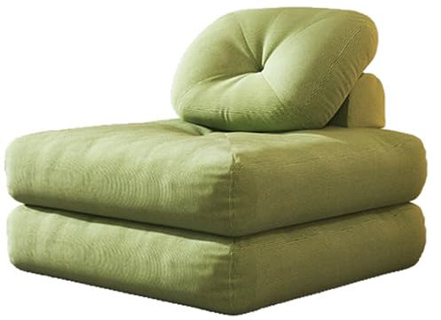 CAFIEDR Bodenstuhl mit Rückenlehne aus Cordstoff, Füllung aus hochdichtem Schaumstoff, Bodensitz, Lazy Sofa für Wohnzimmer/Schlafsaal/Gästezimmer/Home Office(Grün 80 * 80 * 41CM)