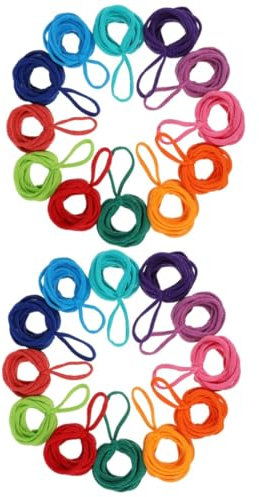 VANZACK 384pcs Elastic Refill for Potholder Weaving Vibrant Colors for Crafting Fun for Boys and Girls Creative Projects