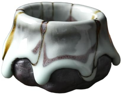 Handmade ceramic kiln transformed into Japanese-style tea cup, creative opening can raise firewood-burning cup-01 model