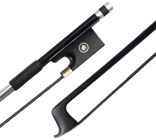 Handgefertigte Geigenbögen 4/4 Größe Carbonfaser Violinbogen Schwarzer Ebenholzfrosch mit natürlichem Rosshaar