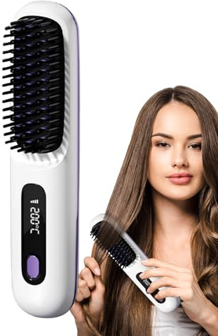 Cepillos Térmicos para Peinado | Estilizador Secador Para Cabello Con Volumen | Pantalla Táctil 3 Modos Ajustable Para Casa Mujeres Adolescentes Viajes Rizado Desenredado