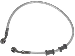 Tubo Flessibile per Freno, Frizione e Olio per Moto da 60 cm (23,62 Pollici), Rivestito, Colore Argento, Design Elegante