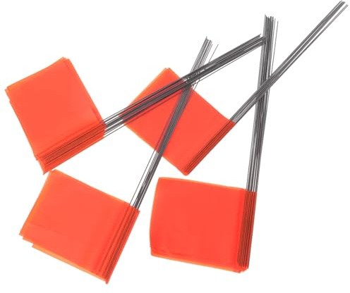 Angoily 50 Bandiere di Segnalazione per Giardino Piccole Bandiere per Irrigazione e Rilievi Palo in Legno e Marcatura Irrigatori Set da 50 Pezzi Colori Brillanti per Uso Esterno