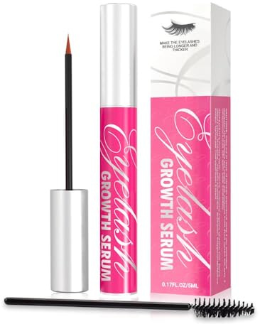 Wimpernserum Ohne Hormone,Natürliches Wimpernserum für Schnelleres Wimpernwachstum,für Pflege Gebrochene Wimpern,Schützt & kräftigt die Wimpern(5ML)