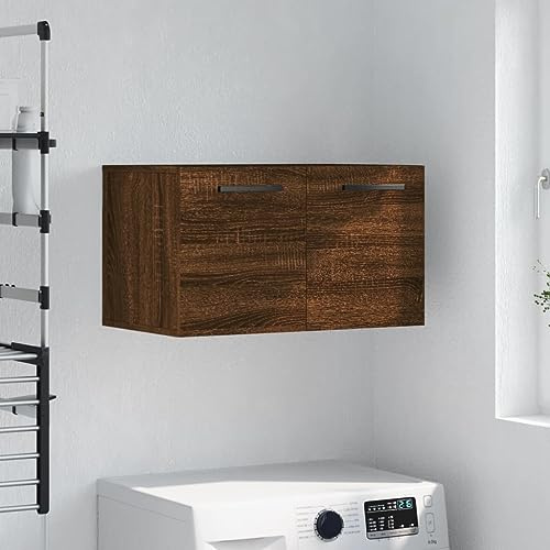 QZZCED Armoire flottante en contreplaqué avec grand espace de rangement et fonction présentoir pour décoration de maison, étagère murale pour organisation et présentation