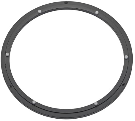 Couronne tournante en aluminium noir Ø 448 mm, charge maximale 350 kg, anneau de rotation robuste, sur roulement à billes, inoxydable Plateau tournant pour table tournante