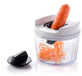 Es lebe stildieses Zerkleinerer spiralizzatore manuell A Seil mit Zubehör montieren Eischnee schwarz transparent Kunststoff