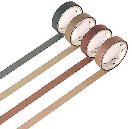 YUBBAEX Washi tape, scrapbook zubehör, naturfarben, zum Basteln, für Geschenkverpackungen, Scrapbooking, Typ 4