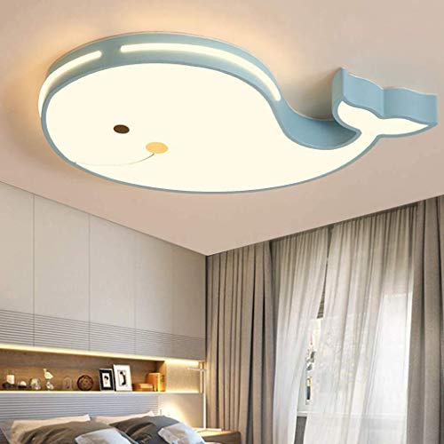 LED Deckenleuchte 60CM Raumbeleuchtung Delphinform Deckenlampe Junge Mädchen Baby Kinder Decke Licht Innenbeleuchtung Aufhängung Kinderzimmer Schlafzimmer Lampe Raumleuchten Kronleuchter,Blue.