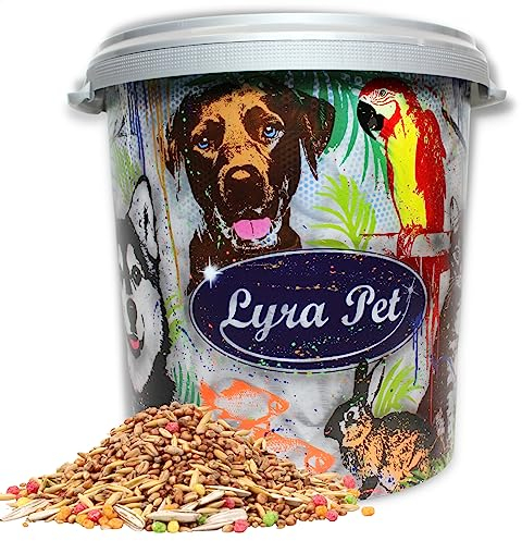Lyra Pet® | 10 kg Streufutter in 30 L Tonne | Neue Ernte | Ideal für Sommer & Winter | Ganzjähriges Vogelfutter für Körnerfresser | Artgerechte Fütterung der Wildvögel | Naturbelassen & Energiereich