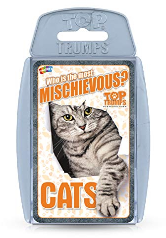 Top Trumps Cats Classics Card Game, learn about the Bengal cat, British Shorthair and the Siberian cat in this educational packed game, great gift for ages 6 plus