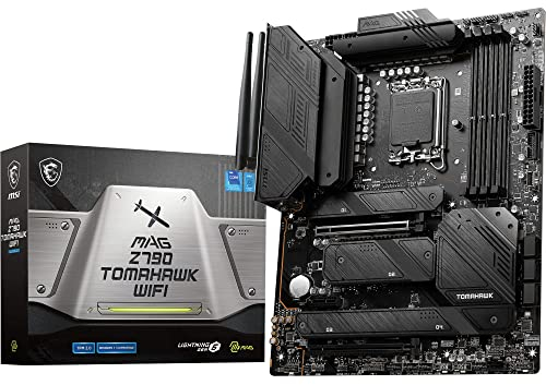MSI MAG Z790 Tomahawk WiFi Mainboard, ATX - Unterstützt Intel Prozessoren der 12., 13. & 14. Gen, LGA 1700 - 90A SPS VRM,DDR5 Memory Boost 7200+MHz/OC, PCIe 5.0 & 4.0 x16,4 x M.2 Gen4,Wi-Fi 6E
