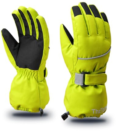 ThxToms Kids Warm Gloves Winter Waterproof Snow Gloves for Ourdoor Sports, Toddler Bulky Ski Gloves for Boys Girls