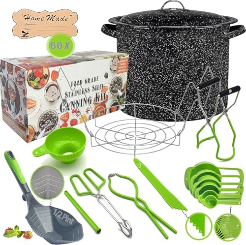 Supa Ant Canning Kit with Pot and Rack Topf und Gestell Einmach-Sets, Edelstahl, Leuchtend grün