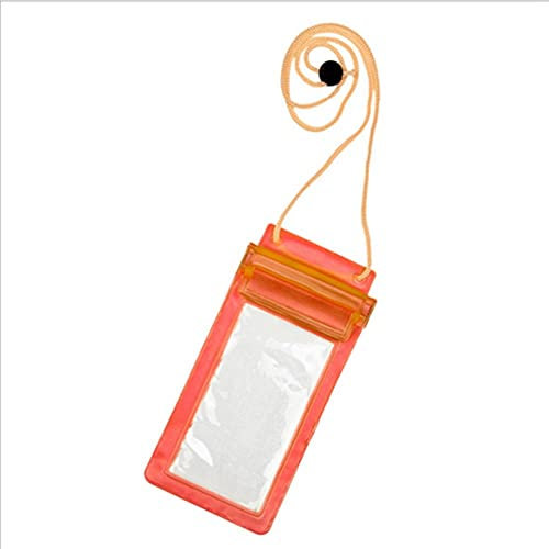 Universelle wasserdichte Tasche Handytasche klar versiegelt Unterwasser Handy Schwimmtasche Abdeckung Tauchtaschen (Color : Orange)