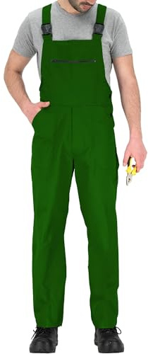 BWOLF Slater Salopette de Travail pour Homme | Toutes Les Saisons | Salopette de Travail Homme/Femme, Vert Gazon., S