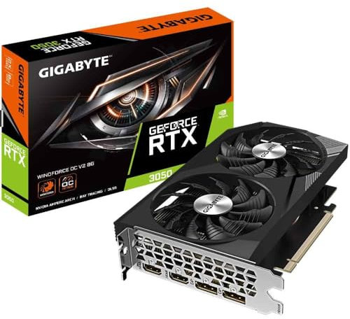Gigabyte NVIDIA GeForce RTX 3050 8GB WINDFORCE OC V2 Ampere Graphics Card