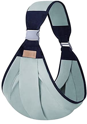 LAT Atmungsaktiv Baby Tragetuch, Verstellbare Koala Tragetuch, Multifunktionale Babytrage, 3D Netzstoff Babytrage für Neugeborene Kleinkinder bis 20KG (Grün, B)