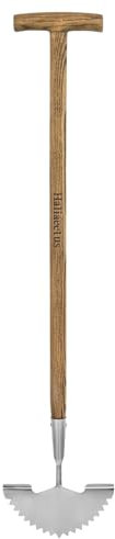 Haliaeetus Coupe-bordure manuel de 99,3 cm avec bord dentelé pour faciliter le piratage de la saleté et des mauvaises herbes, bordure manuelle avec poignée en T offrant confort et contrôle, outil de