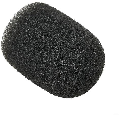 10 Stück Mini Headset Mikrofon Schwamm Schaum Windschutzscheibe Abdeckungen Ersatz Mic Pads (Schwarz)