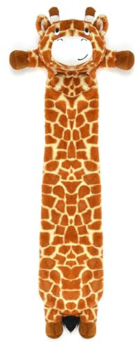 Olivia Rocco Extra Long Hot Water Bottle with Super Soft Unicorn Pug Cover 72 cm Thermotherapy 2L Pure Natural Rubber Winter Gift (Giraffe)