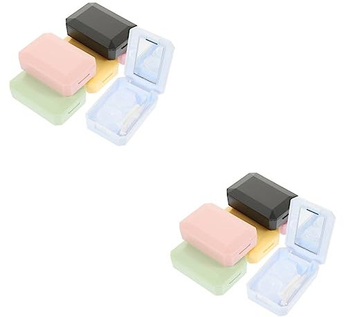 Didiseaon 12sets Portable Travel Contacts Lens Kit Contacts Lens Box for Lenses Halloween Holder Travel Holder Mirror