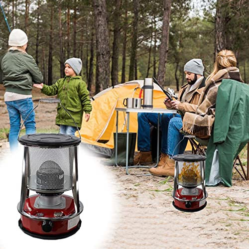 BomDog Calentador de Queroseno de Espacio Interior 360 ° Estufa de Calefacción Envolvente para Camping, Barbacoa, Pesca, Garaje Calentadores de Aceite de Queroseno/4.6L/Red