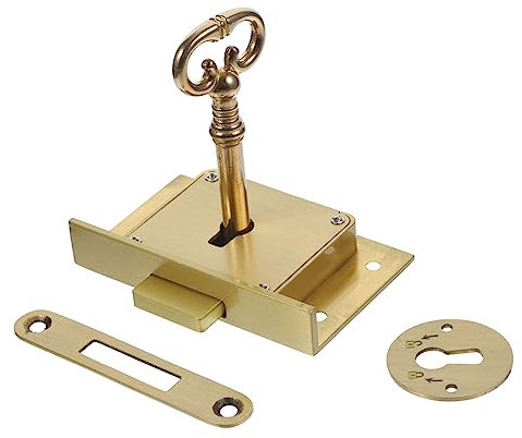 Alipis Vintage Drawer Lock Brass Desk Lock for Cupboard File Cabinet Box for Wooden Furniture Key for Curio Cabinet