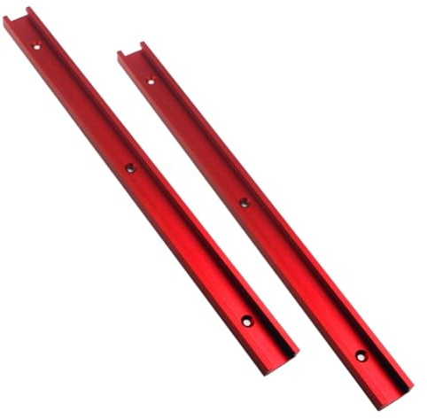 Qusedwey Aluminium 400 mm Doppelschnittprofil Universal 3/4 T-Schiene mit Vorgebohrten Montagelöchern, 30 Typ T-Schiene 2 Stück