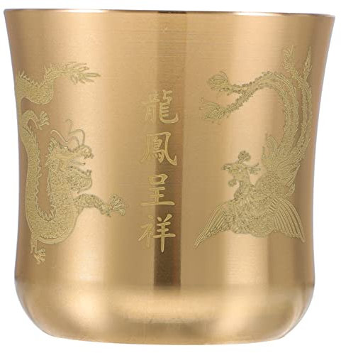 Cabilock Tazza da Tè Vintage Rame Coppa Multifunzionale per Vino e Tè e Leggero per Regali e Speciali