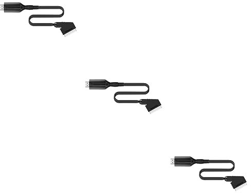 SHINEOFI 3 Pièces Convertisseur Scart vers Adaptateur Audio Pratique et Fiable pour VHS et VCR